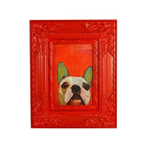 Red Dog Painting - Strabello Design