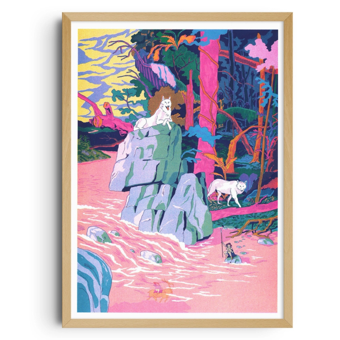 Poster A3 "Princess Mononoke" – Illustrazione di Simon Roussin