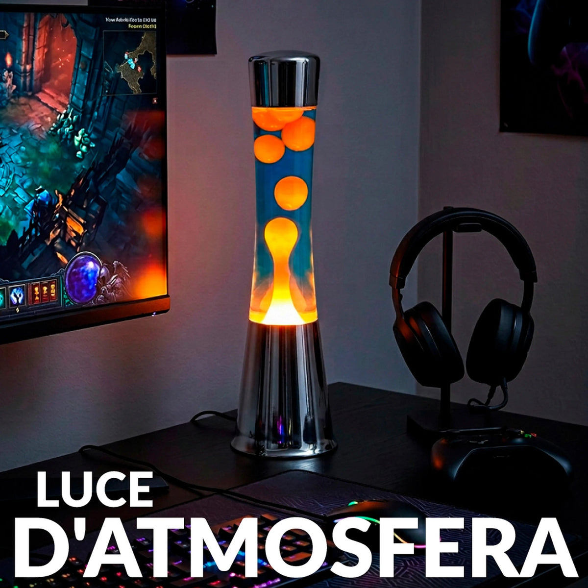 Blue and Orange LED Lava Lamp, photo 6