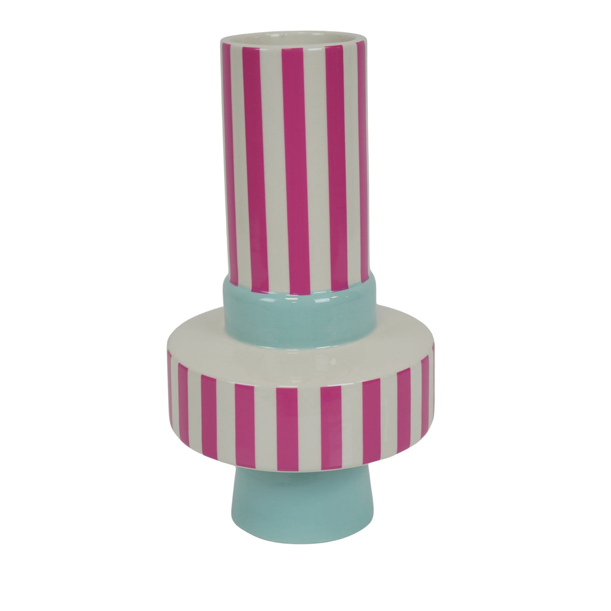 Vaso a Righe con Base Svasata - Strabello Design