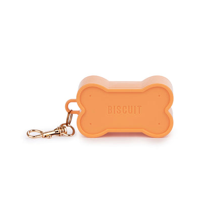 The bone-shaped bag holder with Biscuit embossed on it