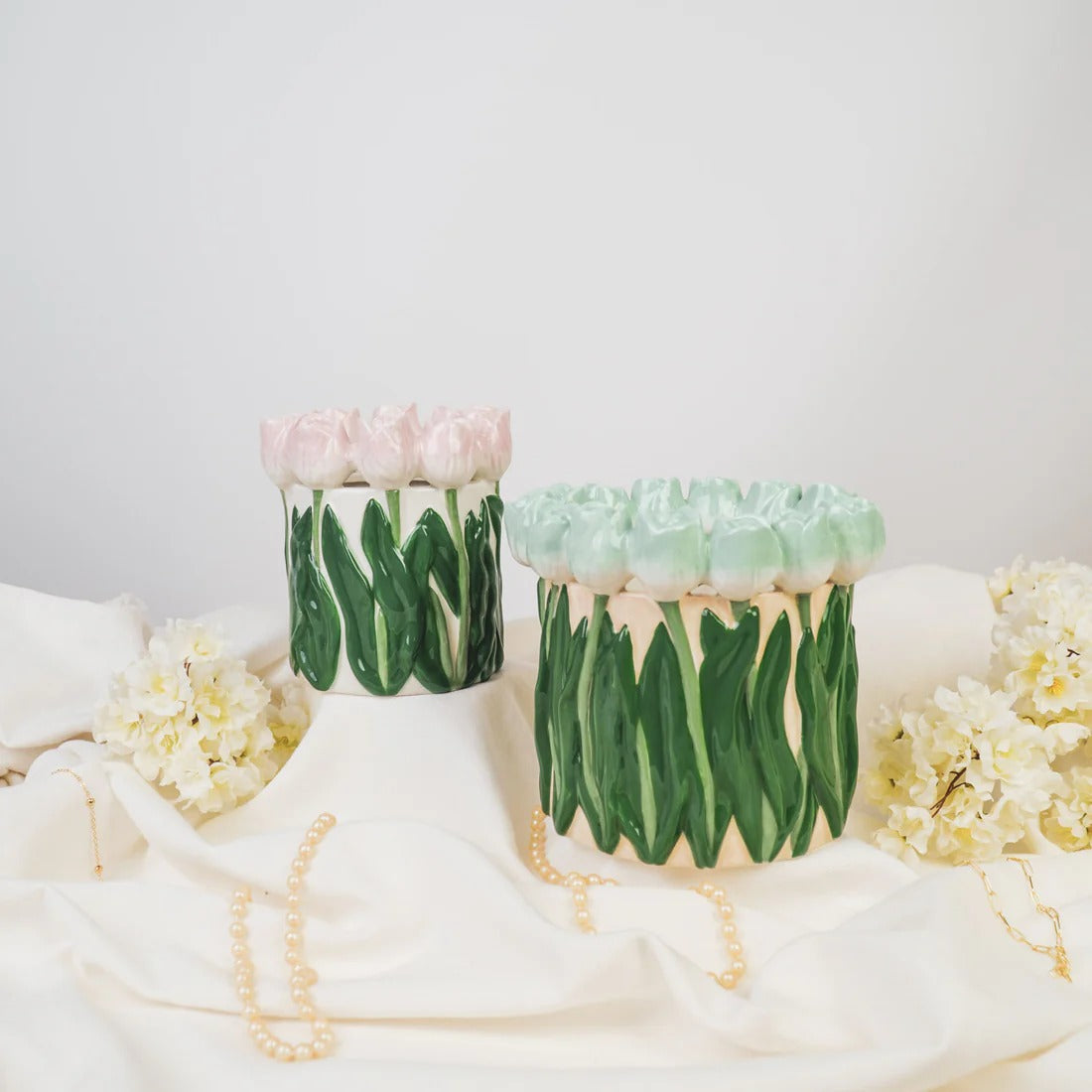 Small Pink Tulip Crown Vase, photo 2