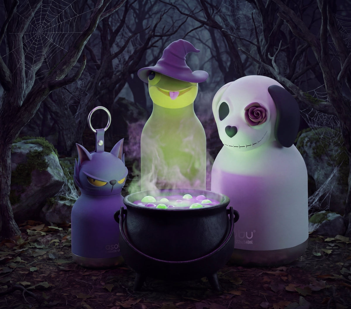 Spookies Mini Borraccia Termica Scheletro, foto 3