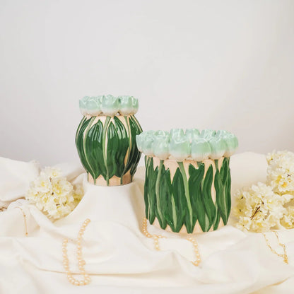 Vaso Corona di Tulipani Menta, foto 3