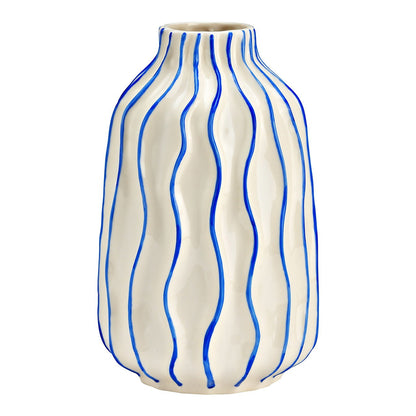Vaso a Bottiglia Righe Blu - Strabello Design