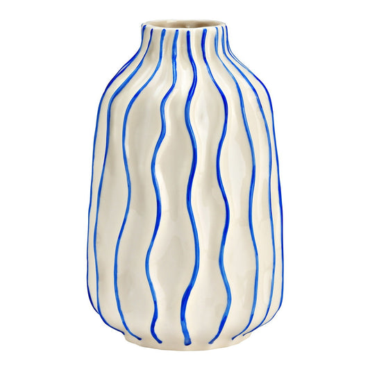 Vaso a Bottiglia Righe Blu - Strabello Design