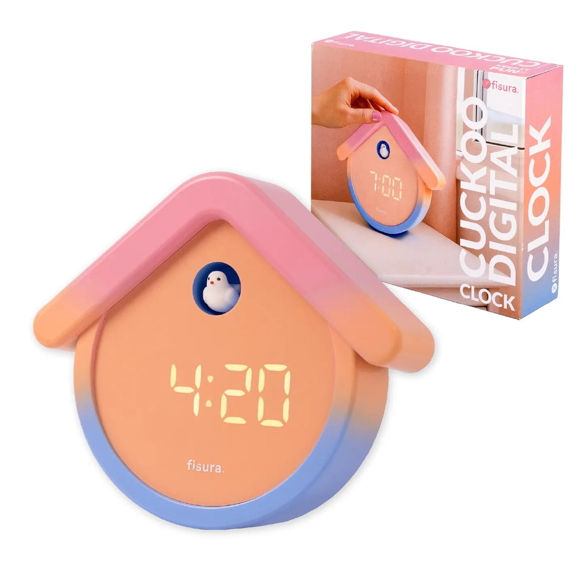 Ombré Digital Cuckoo Alarm Clock - Strabello Design