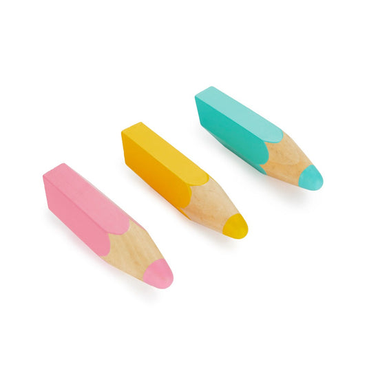 Set of 3 Pencil Coat Hooks - Strabello Design