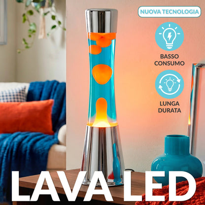Blue and Orange LED Lava Lamp, photo 4