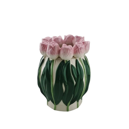 Pink Tulip Crown Vase - Strabello Design
