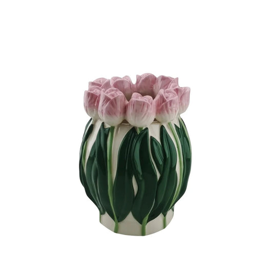 Pink Tulip Crown Vase - Strabello Design