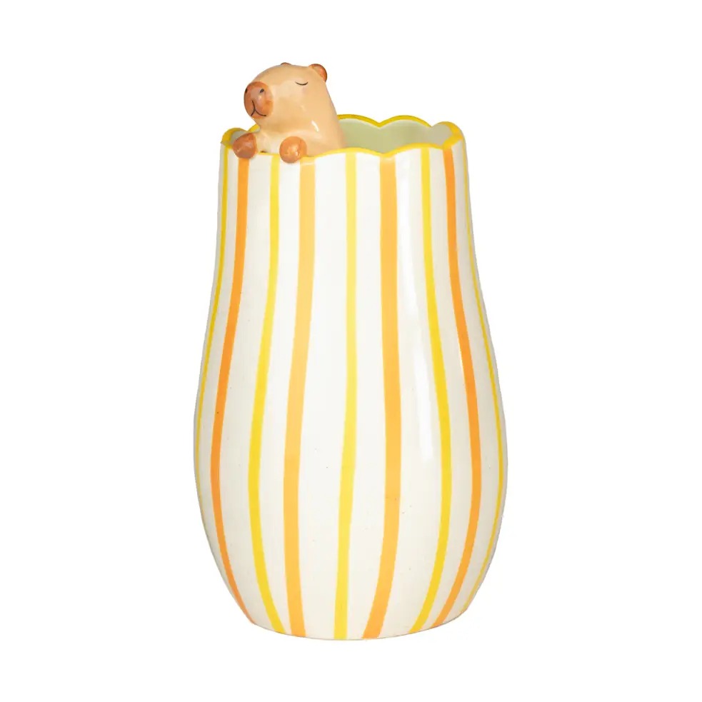 Peeking Capybara Vase - Strabello Design