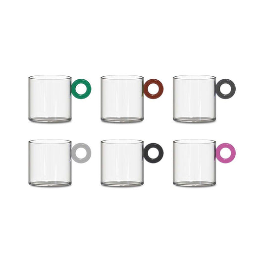 Set 6 Tazzine da Caffè con Manico ad Anello - Strabello Design