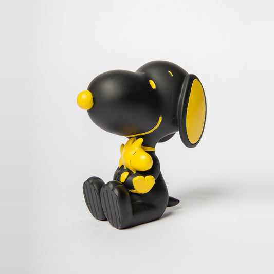 Snoopy with Woodstock Figurine in Black - Strabello Design