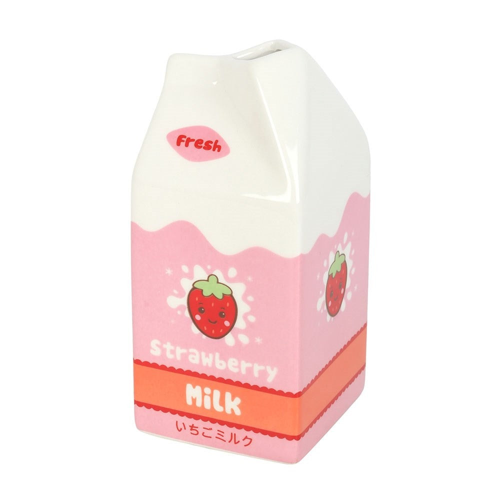 Strawberry Milk Carton Vase - Strabello Design