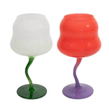 Set of 2 Wavy Cocktail Glasses - Strabello Design