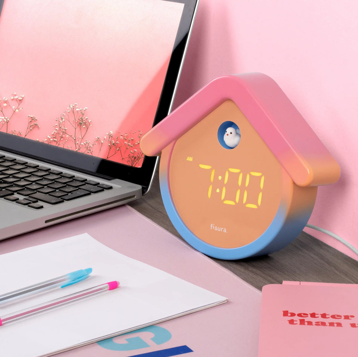 Ombré Digital Cuckoo Alarm Clock, photo 4