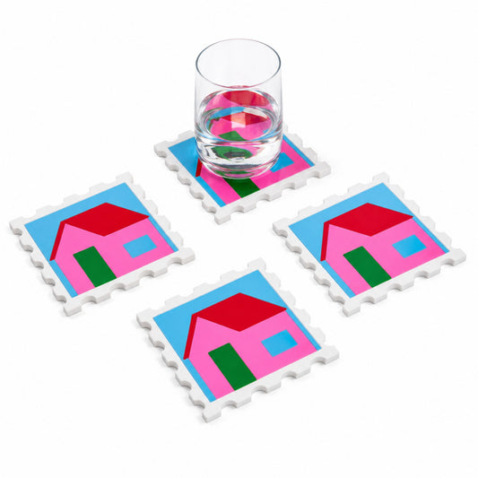 Little Houses Coasters - Strabello Design