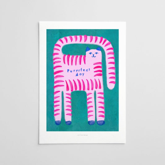 Purrrfect Day Poster - Strabello Design