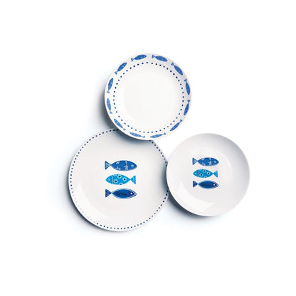 Ocean Fish 18-Piece Dinner Set - Strabello Design