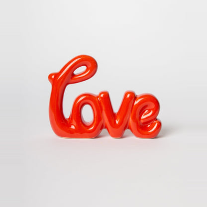 Red Love Script Figurine - Strabello Design