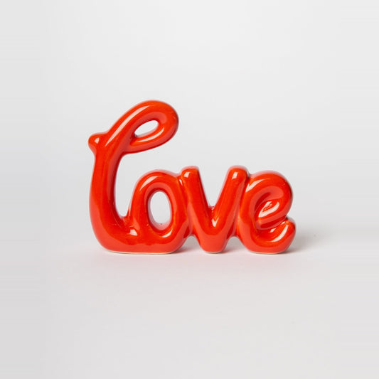 Red Love Script Figurine - Strabello Design