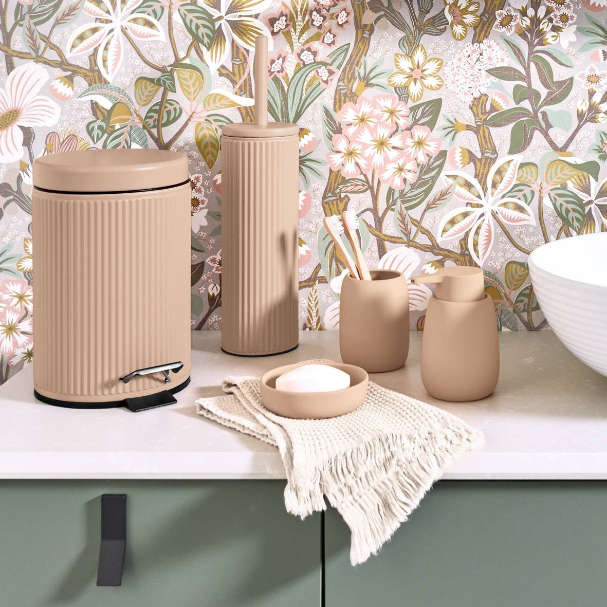 Almond Bathroom Bin, photo 4
