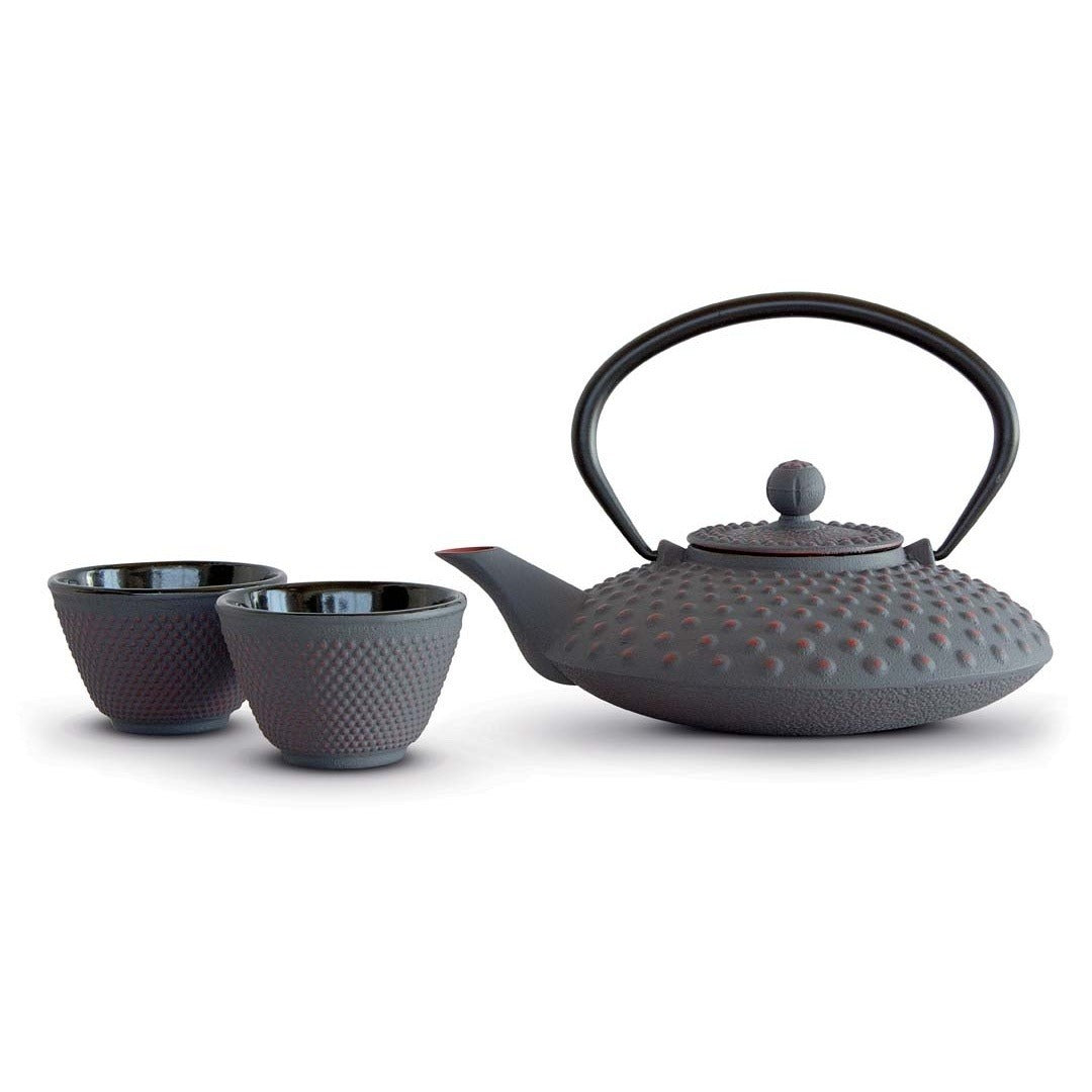Cast Iron Teapot Set with 4 Cups - Strabello Design