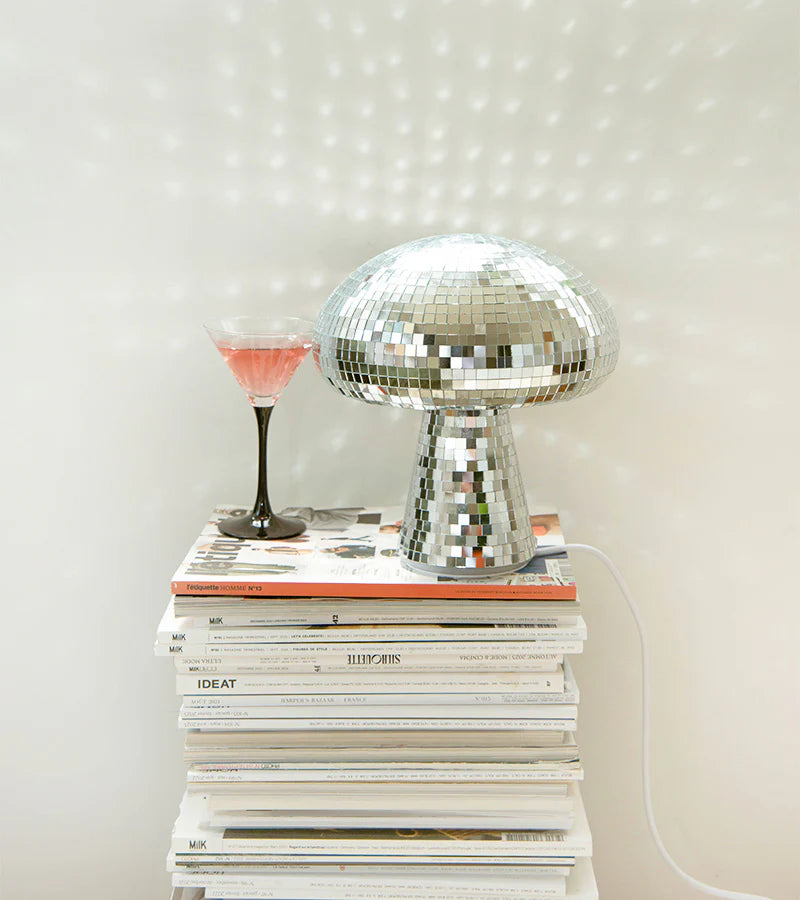 Lampada Fungo Disco in Vetro
